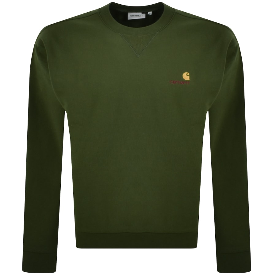 Carhartt WIP Script Logo Sweatshirt Green | Mainline Menswear